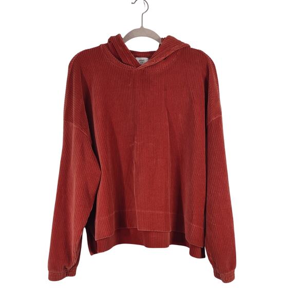 aerie Tops - Aerie Oversized Soft Corduroy Hooded Pullover, Size XL